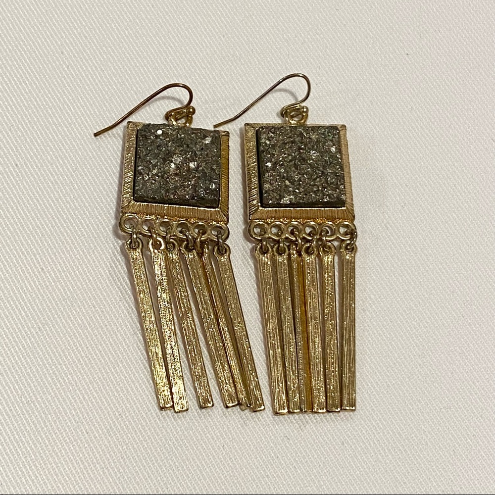 Pyrite Fringed Earrings
